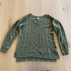 Faded Glory Green Knit Sweater